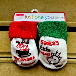 BRAND NEW CARTERS Baby 1st Christmas Socks